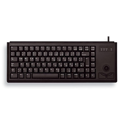 Compact wired keyboard CHERRY G84-4400 with Trackball, Black