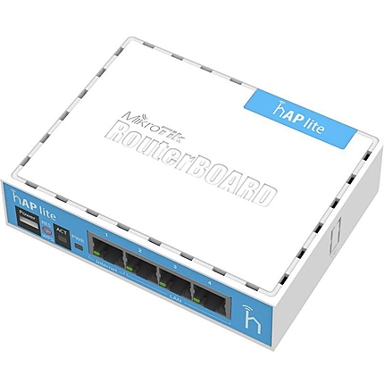Безжичен Access Point MikroTik hAP lite RB941-2nD, 32MB RAM, 4xLAN, built-in 2.4Ghz 802.11b/g/n, Classic