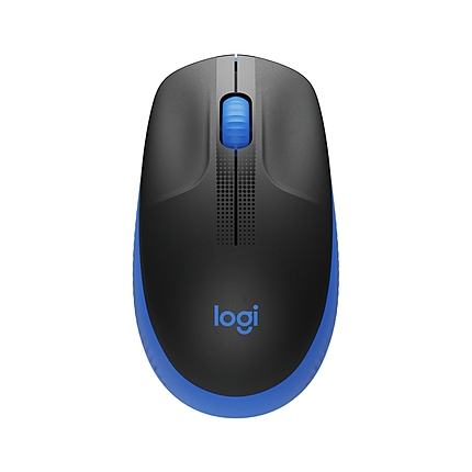 Logitech M190 Full-size wireless mouse - BLUE - 2.4GHZ - N/A - EMEA - M190