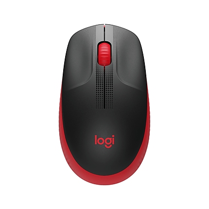 Logitech M190 Full-size wireless mouse - RED - 2.4GHZ - N/A - EMEA - M190