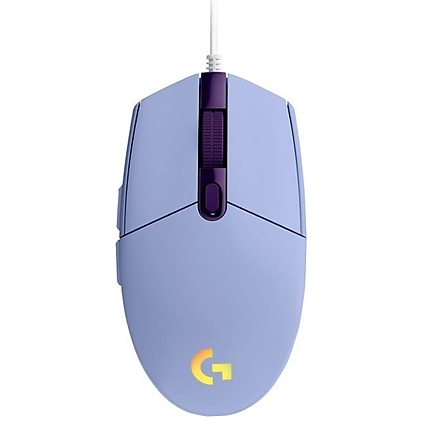 Logitech G102 Mouse, Lightsync RGB, 8000 DPI, 6 Programmable Buttons, Lilac