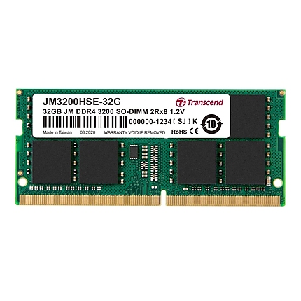 Transcend 32GB JM DDR4 3200Mhz SO-DIMM 2Rx8 2Gx8 CL22 1.2V