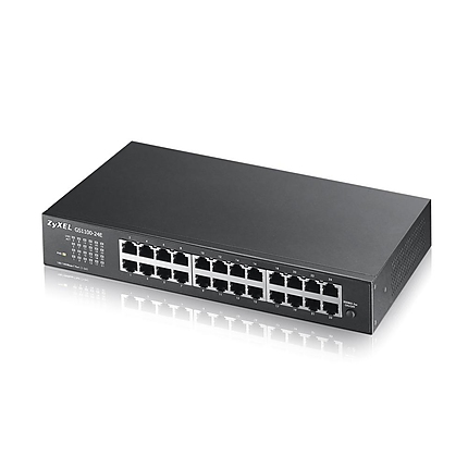 Суич ZYXEL GS1100-24E, 24 портов, Gigabit, за монтаж в шкаф