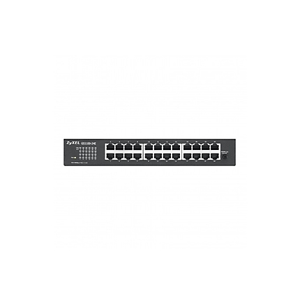 ZyXEL GS1100-24E 24-port Gigabit Unmanaged switch v3, Fanless, 802.3az (Green), desktop/19" rackmount