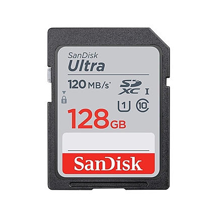 Карта памет SANDISK Ultra SDHC, 128GB, Class 10, U1, 120 Mb/s