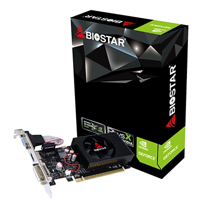 Видео карта BIOSTAR GeForce GT730, 4GB, GDDR3, 128 bit, DVI-I, D-Sub, HDMI