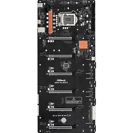 Дънна платка ASRock H510 Pro BTC+, LGA1200, 6 PCIe 3.0 x16, 1 Mining Port