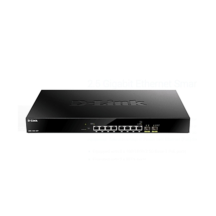 D-Link 8-Port 2.5G Base-T PoE and 2-port 10G SFP+ Smart Managed Switch