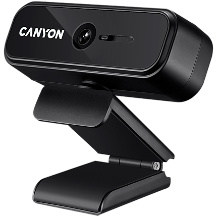 CANYON C2 720P HD 1.0Mega fixed focus webcam with USB2.0. connector, 360° rotary view scope, 1.0Mega pixels, built in MIC, Resolution 1280*720(1920*1080 by interpolation), viewing angle 46°, cable length 1.5m, 90*60*55mm, 0.104kg, Black