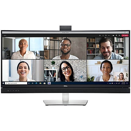 Monitor LED DELL Curved, Video Conferencing C3422WE, 34.14", WQHD 3440x1440, 21:9, IPS, 1000:1, 178/178, 5ms, 300cd/m2, DP, HDMI, RJ-45, USB-C, Built-in speakers and webcam, 3Y Warr