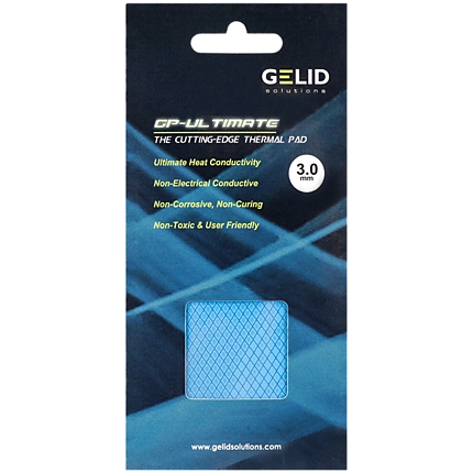 GELID GP-ULTIMATE 90 x 50 THERMAL PAD, Single Pack (1pc included): 3 mm, Density (g/cm3): 3.2, Size (mm): 90 x 50, Thermal Conductivity (W/mK): 15