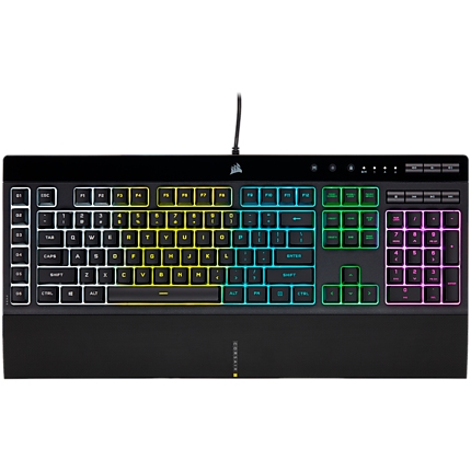 Corsair gaming keyboard K55 RGB PRO, 5Z RGB, Rubber Dome