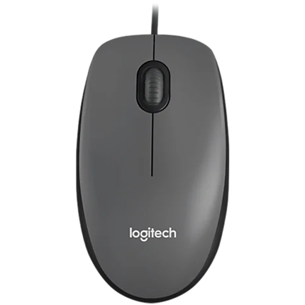 LOGITECH M100 Corded Mouse - BLACK - USB