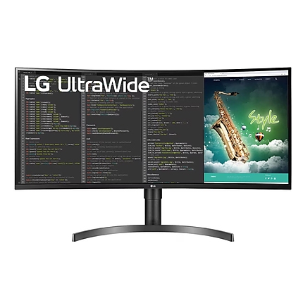 LG 35WN75CP-B, 35" 21:9 UltraWide QHD Monitor(3440 x 1440) with HDR 10, AMD FreeSync, 5ms, 100Hz, 300 cd/m2, 2500:1 , sRGB 99%, USB 3.0, HDMI, USB type-C, DisplayPort, Headphone Out, Tilt, Height, Black