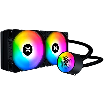 Liquid Killer X 240 EN47697, AIO Liquid Cooler, New X logo ARGB Pump Head, 2x120mm ARGB Fan, Plastic Steel Backpanel