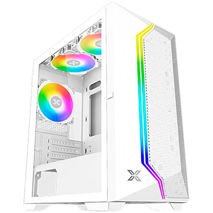 Gemini II Arctic EN48656, White, MATX/ Mini- ITX, U3x1+U2x2, Meshed Grill ARGB LED Frontpanel & Left TG, 3PCS X24F Arctic Fixed RGB Fan