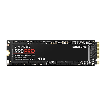 Samsung SSD 990 PRO 4TB PCIe 4.0 NVMe 2.0 M.2 V-NAND 3-bit MLC, 256-bit Encryption, Read 7450 MB/s Write 6900 MB/s