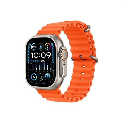Apple Watch Ultra 2 GPS + Cellular, 49mm Titanium Case with Orange Ocean Band