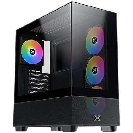 Xigmatek Endorphin Air V2 EN41822 Black, E-ATX/ATX/M-ATX/MINI ITX, USB3.0 X2, TYPE C X1, HD AUDIO, Mesh PSU Shroud, 2PCS Seamless TG, 4PCS S20A&Galaxy II Box & Remote