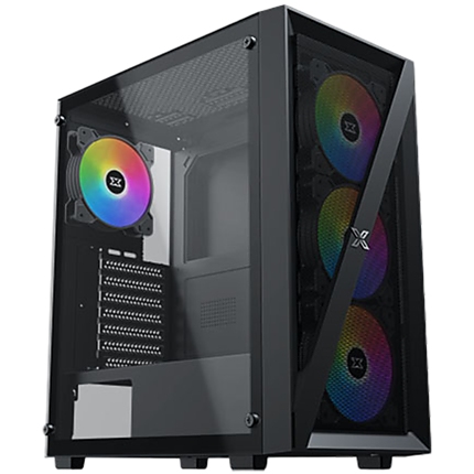 Xigmatek Blade EN40887 ATX/M-ATX/MINI ITX, USB3.0 X1, USB2.0 X2, HD AUDIO, Mehsed Grill Frontpanel & Left Tempered Glass, 4PCS X20C Auto Running LED Fan