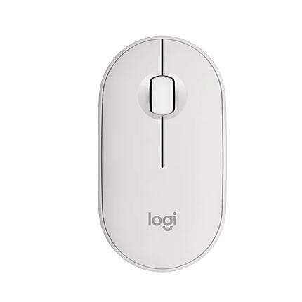 Logitech Pebble Mouse 2 M350s - TONAL WHITE - BT - N/A - EMEA-808 - DONGLELESS
