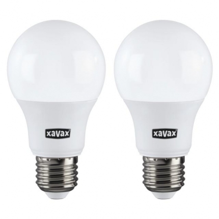 Xavax LED крушка, E27, 806 lm, 60W, топло бяла, 2 бр