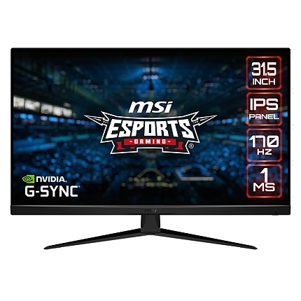 MSI G321Q, 31.5", IPS, 170Hz, 1ms, WQHD 2560x1440, FLAT, Anti-glare, G-Sync Compatible, FreeSync Premium, Auto HDR, Anti-Flicker, LBL, 2K PS5 Optimization VRR, Night Vision, 300 nits, 1200:1, 100M;1, DP (1.4), 2x HDMI (2.0b),Tilt, VESA, 9S6-3DB91A-013