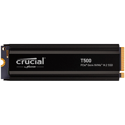 Crucial T500 1TB PCIe Gen4 NVMe M.2 SSD with heatsink, EAN: 649528940018