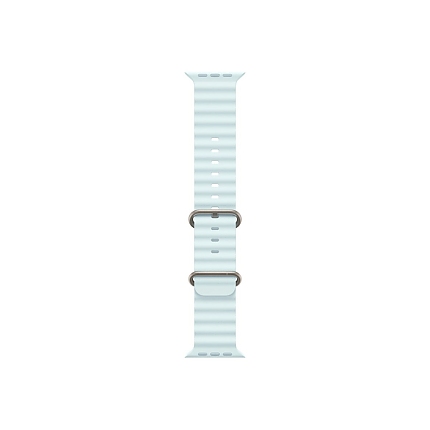 Apple Watch 49mm Band: Ice Blue Ocean Band - Natural Titanium Finish