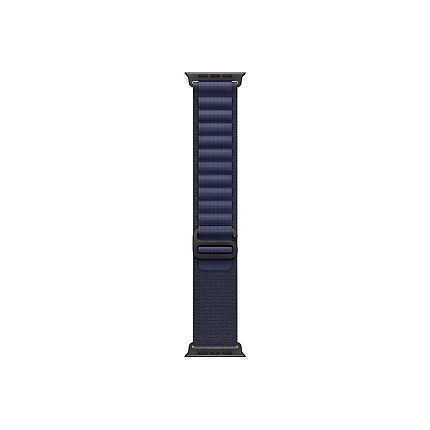 Apple Watch 49mm Loop: Navy Alpine Loop - Medium - Black Titanium Finish