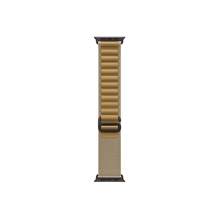 Apple Watch 49mm Loop: Tan Alpine Loop - Medium - Black Titanium Finish