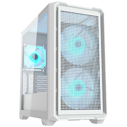 COUGAR | MX600 Mini RGB White | PC Case | Mini Tower / Mesh Front Panel / 2 x 160mm + 1 x 120mm Fans / Transparent Left Panel