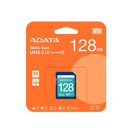 ADATA 128GB SDXC UHS-I U3 V30S