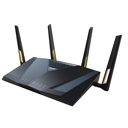 Asus Gaming Wireless Router,RT-AX88U Pro, AX6000, Dual-Band, Quad-Core 2GHz CPU, 256MB/1GB Flash/RAM, 2.5G dual-port, AiProtection Pro, Adaptive QoS, VPN Fusion, IPTV, OFDMA, MU-MIMO, Beamforming, Link Aggregation, Port forwarding, WPA3, AiMesh, Bkack