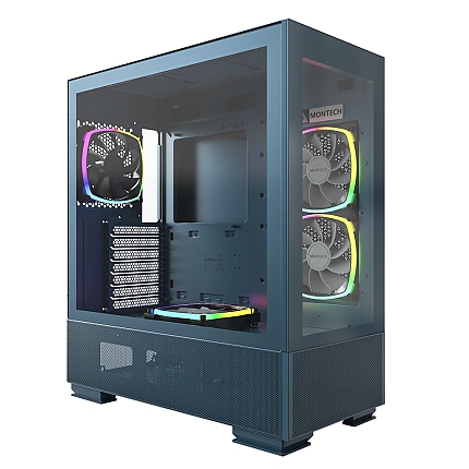 Montech кутия SKY TWO, Mid-tower Case, TG, 4x120mm ARGB Fans, Morocco Blue