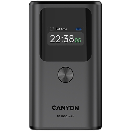 CANYON power bank OnPower 130 TFT 10000 mAh PD30W Dark Grey