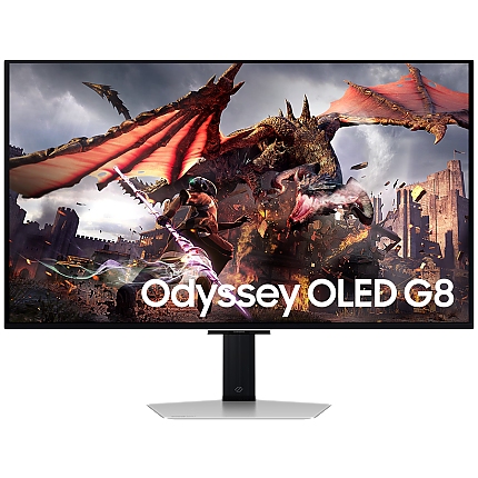 Monitor LED Samsung LS32DG802SUXDU G80SD Gaming, 32" UHD Flat 16:9 (3840x2160) OLED 240z, 250 cd/㎡, 1000000:1, 0.03ms, 178/178, DisplayPort, HDMI, USB Hub, Wi-Fi, Bluetooth, 2Y
