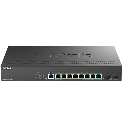 D-Link 8-Port 2.5G Base-T PoE and 2-port 10G SFP+ Smart Managed Switch
