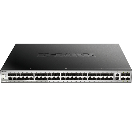 D-Link 48 SFP ports Layer 3 Stackable Managed Gigabit Switch with 2x10GBASE-T ports and 4xSFP+ ports
