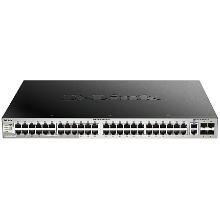 D-Link 48x10/100/1000BASE-T ports Layer 3 Stackable Managed Gigabit Switch with 2x10GBASE-T ports and 4xSFP+ ports