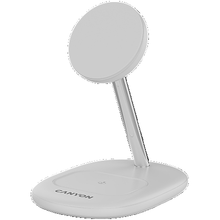 CANYON wireless charger WCS-205 15W Qi2 2in1 White