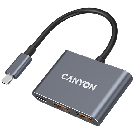 CANYON hub DS-3 3in1 USB-C Dark Grey