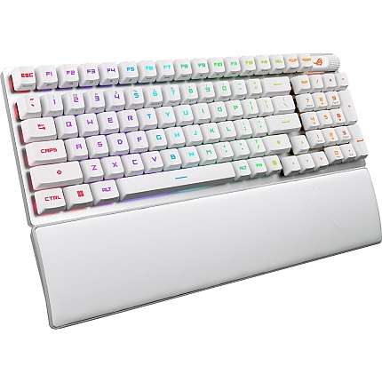 Asus ROG Strix Scope II 96 Wireless Gaming Keyboard, Tri-Mode Connection, Dampening Foam & Switch-Dampening Pads, Hot-Swappable Pre-lubed ROG NX Snow Mechanical Switches, PBT Keycaps, RGB-White