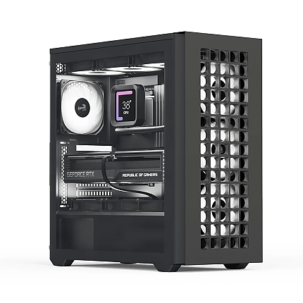 AeroCool кутия Case ATX - D502A Black, Addressable RGB