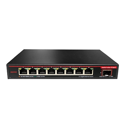 Asustor ASW209X, Switch'nstor 9 Gen2, 9-port 1x 10GbE (10G/2.5G/1G, SFP+), 8x 2.5GbE (2.5G/1G/100M, RJ45), Black