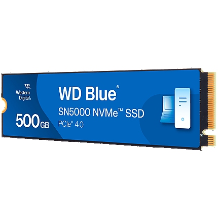 SSD WD Blue SN5000 NVMe (M.2 2280, 500GB, PCIe Gen4 16GT/s, up to 4 Lanes)