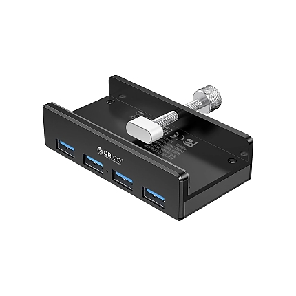 Orico хъб USB 3.0 HUB Clip Type 4 port, Black - MH4PU-BK