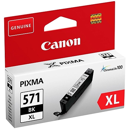 Canon CLI-571XL BK + Canon Plus Glossy II PP-201, 10x15 cm, 100 sheets