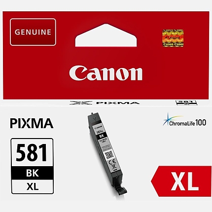Canon CLI-581 XL BK + Canon Plus Glossy II PP-201, 10x15 cm, 100 sheets