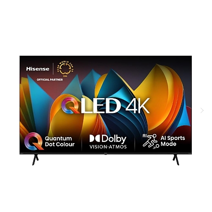 Hisense 85" E7NQ, 4K Ultra HD 3840x2160, Quantum Dot, 60Hz, Light Sensor,IPS, HDR 10+, HLG, Dolby Vision IQ, Dolby Atmos, Smart TV, WiFi 5GHz, WiFi Direct, BT, Anyview Cast, 2xHDMI, 2xUSB, LAN, CI+, DVB-T2/C/S2, Black